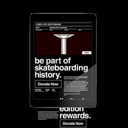 Fundraiser Landing Page For A Historic Skateboarding Space cover image